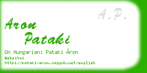 aron pataki business card